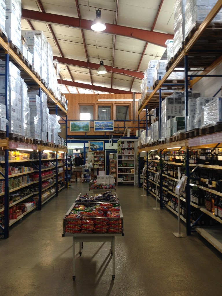 Wer griechische Lebensmittel sucht, ist im vorderen Teil der Halle richtig