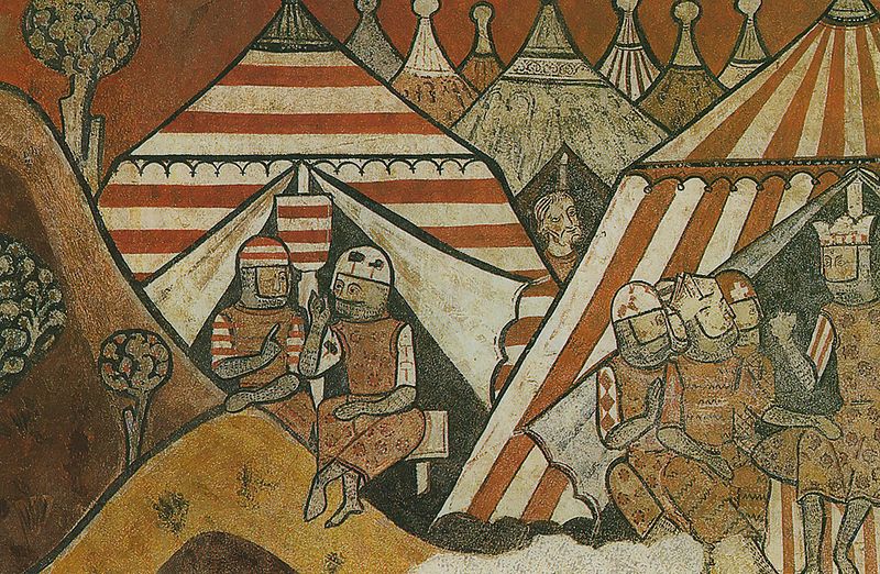 Wandbild - Heerlager vor der Stadt Palma 2