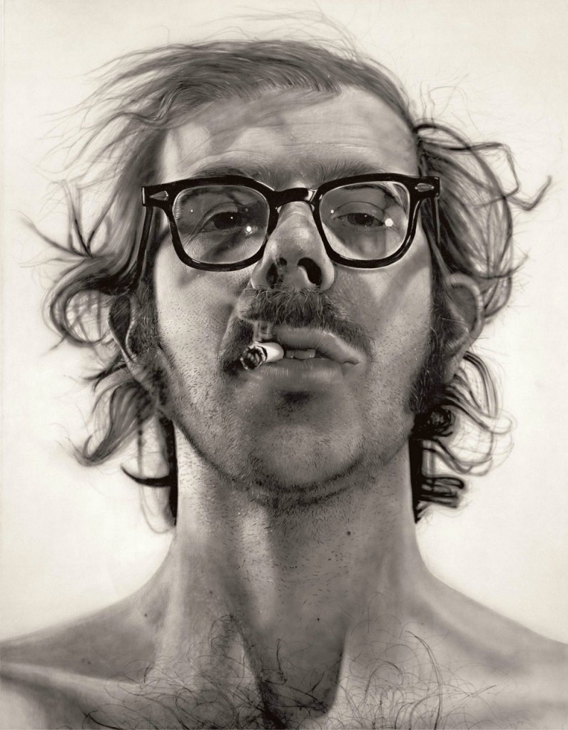 Chuck Close self-portrait 1967-68