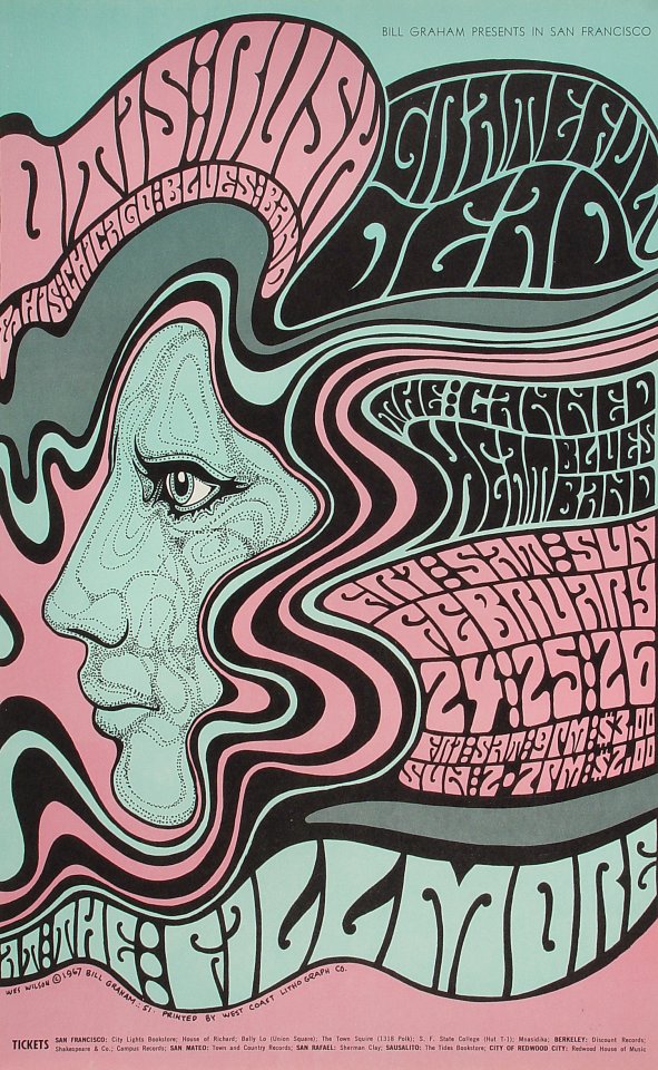 Wes Wilson Fillmore Poster 1967