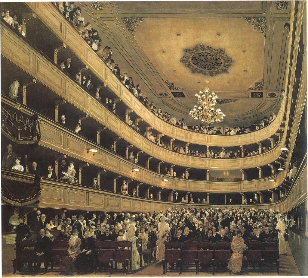 Gustav_Klimt_ Zuschauerraum im Alten Burgtheater in Wien 1888