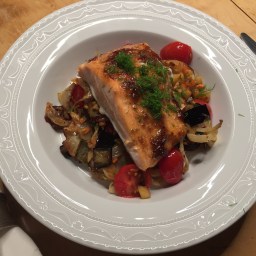 Fenchelgemüse mit Lachs