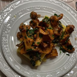 Pilzragout auf Polenta